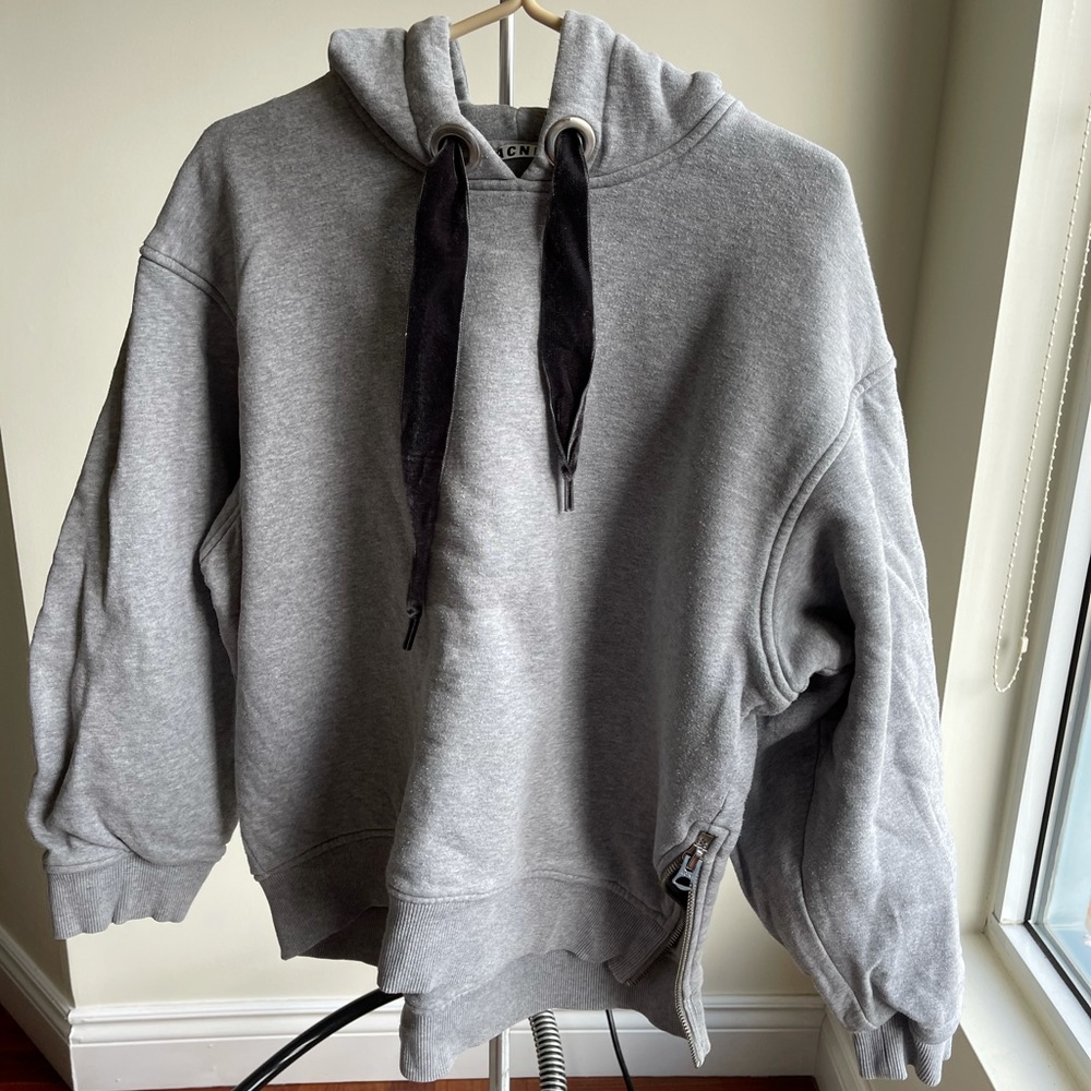 ACNE Studios Bit Double grey oversized hoodie